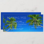 トロピカルビーチ目的地ウェディングボーディングパス 招待状 (正面/裏面)