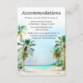 トロピカルビーチ目的地ウェディング宿泊施設 エンクロージャーカード (正面)