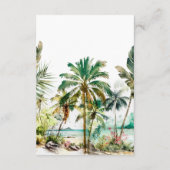 トロピカルビーチ目的地ウェディング宿泊施設 エンクロージャーカード (裏面)