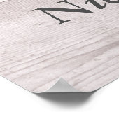 トロピカルビーチ窓白い木製バナーポスター ポスター (角)