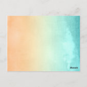 トロピカルビーチ結婚のヤシの木台番号 ポストカード (裏面)