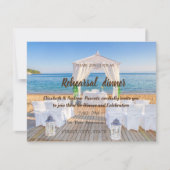 トロピカルビーチ結婚アーバーズリハーサルディナー 招待状 (正面)