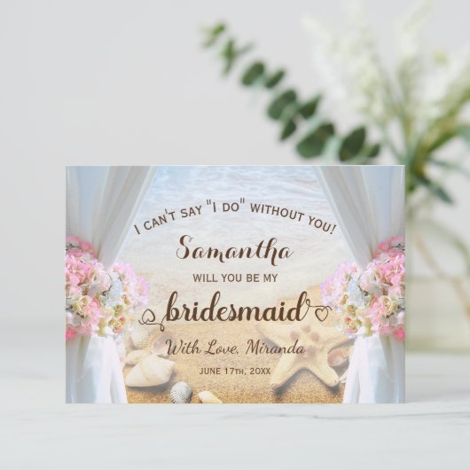 トロピカルビーチ結婚ヒトデの花嫁 招待状 (スタンド正面)