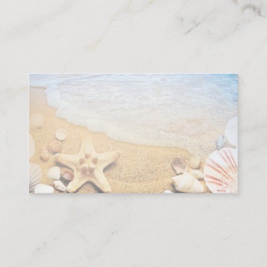 トロピカルビーチ結婚ヒトデ結婚ィスのウェブサイト エンクロージャーカード (裏面)