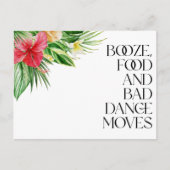 トロピカルビーチ結婚式おもしろい保存日 案内ポストカード (正面)