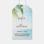 トロピカルビーチ結婚式お願いギフトラベル ギフトタグ (正面)