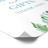 トロピカルビーチ結婚式カード&ギフトサイン ポスター (角)