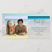 トロピカルビーチ結婚式ゲストサンキューフォトカード サンキューカード (正面/裏面)