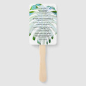 トロピカルビーチ結婚式コーラルシーシェルモダン ハンドファン (裏面)