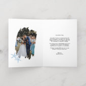 トロピカルビーチ結婚式サンキュースターフィッシュ金ゴールド 箔グリーティングカード (内側レイダウン)