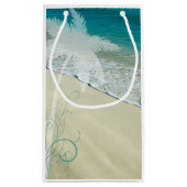 トロピカルビーチ結婚式サンキュー スモールペーパーバッグ (裏面)