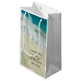 トロピカルビーチ結婚式サンキュー スモールペーパーバッグ
