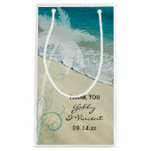 トロピカルビーチ結婚式サンキュー スモールペーパーバッグ (正面)