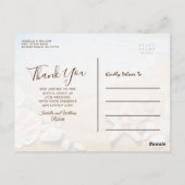 トロピカルビーチ結婚式ヒトデありがとう ポストカード (裏面)