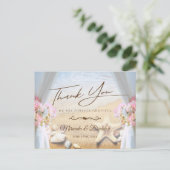 トロピカルビーチ結婚式ヒトデありがとう ポストカード (スタンド正面)