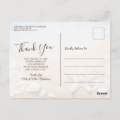 トロピカルビーチ結婚式ヒトデありがとう ポストカード (裏面)