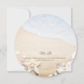 トロピカルビーチ結婚式ヒトデSave the Date Card セーブザデート (裏面)