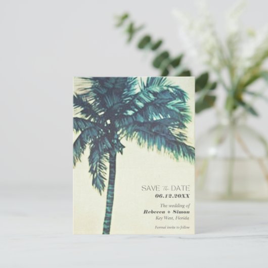 トロピカルビーチ結婚式フォトデジタルセーブ 案内状 (スタンド正面)