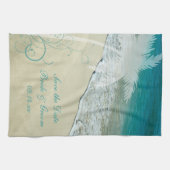 トロピカルビーチ結婚式保存日 キッチンタオル (横)