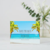 トロピカルビーチ結婚式保存日 案内ポストカード (スタンド正面)