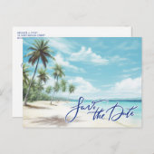 トロピカルビーチ結婚式保存日 案内ポストカード (正面/裏面)
