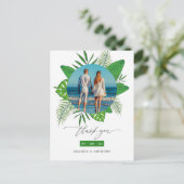 トロピカルビーチ結婚式写真ありがとう ポストカード (スタンド正面)