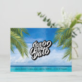 トロピカルビーチ結婚式写真Save the Date セーブザデート (スタンド正面)