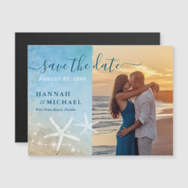 トロピカルビーチ結婚式写真Save the Date マグネット招待状