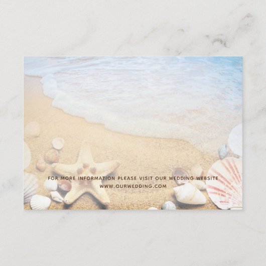 トロピカルビーチ結婚式宿泊カード エンクロージャーカード (裏面)