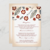 トロピカルビーチ結婚式情報ゲストカード エンクロージャーカード (正面/裏面)