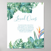 トロピカルビーチ結婚式愛する人のサイン ポスター (正面)