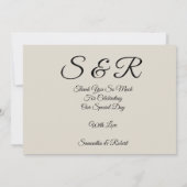 トロピカルビーチ結婚式&リングや輪サンキューフラットカード 招待状 (裏面)