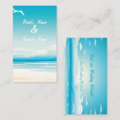 トロピカルビーチ結婚Webサイトのカード エンクロージャーカード (正面/裏面)