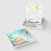 トロピカルビーチ航空ドロンビュー ストーンコースター (横)