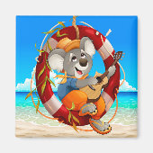 トロピカルビーチ遊ギターズコアラ マグネット (正面)