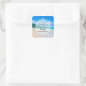 トロピカルビーチ風景写真キャンドル事業 スクエアシール (バッグ)