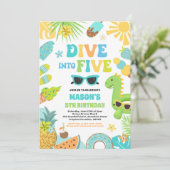 トロピカルビーチ5歳誕生日パーティーにダイブ 招待状 (スタンド正面)