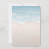 トロピカルビーチ グリッター パーム ウェディング RSVP 招待状 (裏面)