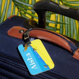 トロピカルビーチ，ゴア，インド，あなたの名前で荷物 ラゲッジタグ