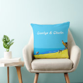 トロピカルビーチ，ゴア，インド，あなたの名前 クッション (椅子)