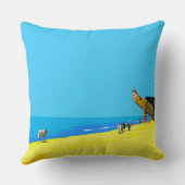 トロピカルビーチ，ゴア，インド，あなたの名前 クッション (裏面)