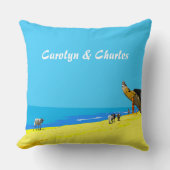 トロピカルビーチ，ゴア，インド，あなたの名前 クッション (正面)