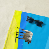 トロピカルビーチ,ゴア,インド,あなたの名前 ビーチタオル (インサイチュ)