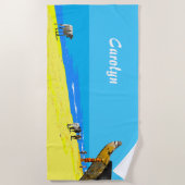 トロピカルビーチ,ゴア,インド,あなたの名前 ビーチタオル (正面)