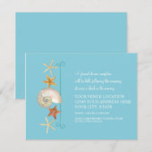 トロピカルビーチ シェル スターフィッシュ ナウティラス サマー 招待状 (正面/裏面)