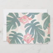 トロピカルビーチ ハイビスカス パームリーフ   返信 招待状 (裏面)