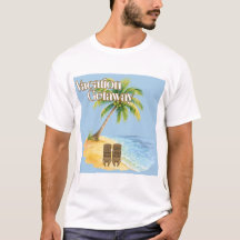 トロピカルビーチ バケーション メンズTシャツ