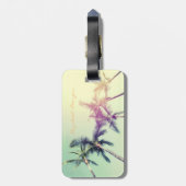 トロピカルビーチ，パームズ – パーソナライズされた ラゲッジタグ (裏面縦)