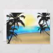 トロピカルビーチ＆パームツリーのパーティー招待状 招待状 (裏面)