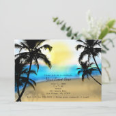 トロピカルビーチ＆パームツリー パーティーの招待状 招待状 (スタンド正面)
